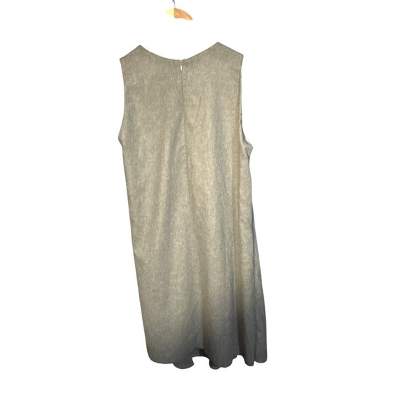 Lola Paris Gray Sleeveless Dress With Gold Buckle Accent Size 36 - Picture 6 of 6